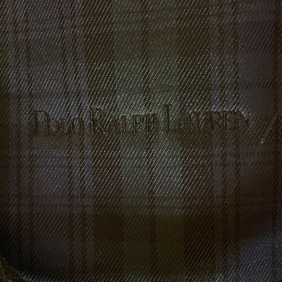 Polo Ralph Lauren Canvas Tartan Black and Blue Bag with Guitar strap - Picture 2 of 11